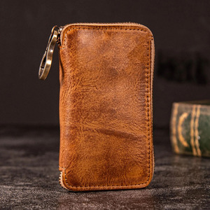 Luxury leather key holder <b>wallet</b> featuring RFID protection and durable full grain leather construction in wholesale price - Product Image 3