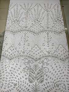 High Quality Eco-Friendly Luxury Traditional French <b>Net</b> Lace Heavy Rhinestone ROYAL Color Beaded Handmade Floral Bridal 5 Yards - Product Image 2
