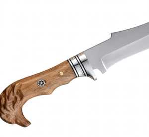 Outil utilitaire d'extérieur à lame fixe artisanal avec manche en bois sculpté en forme de tête d'aigle - Product Image 5