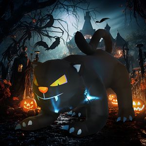 Gatto Nero Gonfiabile di Halloween da 1,9 m, Impermeabile, con LED per Esterni, in PVC e Tessuto Oxford - Product Image 2