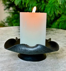 <b>Top</b> Selling Oval Design Metal Candle stand Holder High Quality Handmade Eco-Friendly Black Home Hotel Party Decoration - Product Image 5