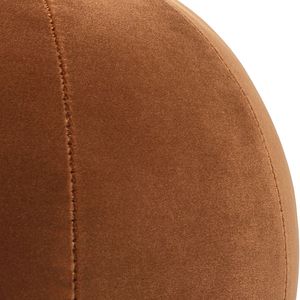 Cuscino Decorativo Sferico Luna da 12 Pollici in Velluto Arancione Bruciato, Elegante e Funzionale - Product Image 5