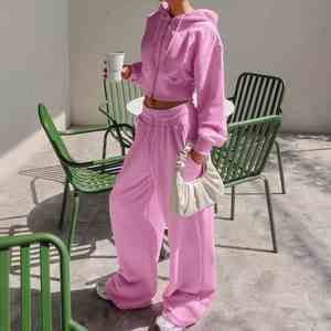 Ensemble survêtement femme OEM personnalisé à manches longues et coupe courte, survêtement de jogging sur mesure 2026 - Product Image 6