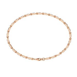 Geometric Minimalist Designer Lab Grown Princess Cut Bezel <b>Set</b> Two Tone Diamond Tennis Bracelet in 10K 14K 18K Gold - Product Image 4