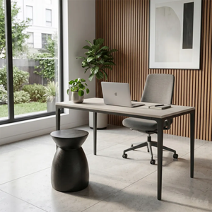 Table d'appoint sculpturale moderne en bois massif de Suar, finition noire, meuble d'appoint en bois naturel de qualité supérieure - Product Image 4