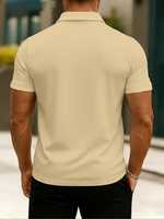 Chemises polo pour hommes 100% coton, de haute qualité, service de logo personnalisé ODM, séchage rapide, manches courtes, motif uni, polo à demi-zip