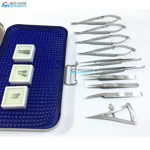 Juego de Instrumentos Microquirúrgicos Básicos SUN de 15 Piezas, Kit de Instrumentos Médicos de Microcirugía de Acero Inoxidable, Herramienta Reutilizable - Product Image 1