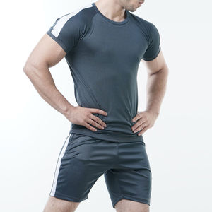 Camiseta Deportiva de Manga Corta para Hombre, Logotipo Personalizado, Secado Rápido, Transpirable, Corte Ajustado, Largo Extendido, OEM Disponible, Camiseta para Hombre OEM ODM - Product Image 5