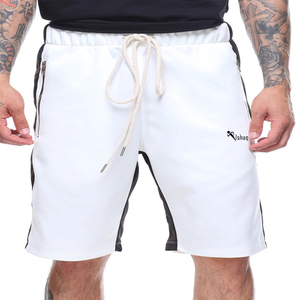Custom Men's Running Black <b>Shorts</b> Double Striped Track <b>Short</b> in <b>White</b> and Black Jogging Training - Product Image 1
