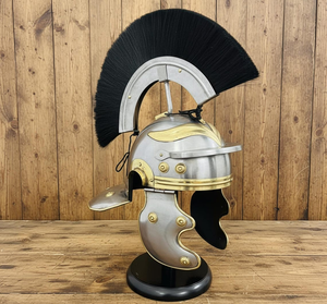 Casco de Centurión Imperial Romano de Metal con Cresta Negra, Casco Antiguo Decorativo, Réplica Histórica Coleccionable - Product Image 2