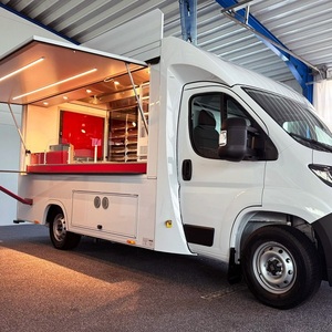 Caravan Mobile Travel Home Gray Aluminum Mobile Food Bus On-Wheels Adjustable Kitchen Restaurant <b>Grill</b> Pizza Fast Food Truck 4-6 - Product Image 4