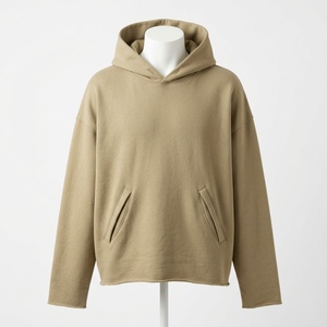 Unisex Oversized Hooded <b>Sweatshirt</b> Solid <b>Pink</b> Cotton French Terry Casual Autumn Wear - Product Image 4