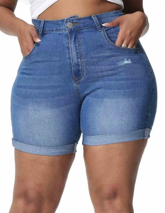 Shorts Vaqueros Desgarrados Vintage para Mujer, Estilo Coreano, con Flecos, Tallas Grandes, Shorts de Verano, Moda Casual - Product Image 5
