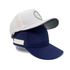 Manufacturer Customized Performance Golf Hats 5 Panels Snapback <b>Flat</b> Brim Custom Embroidery Patch Logo Personalized Branding - Product Image 2