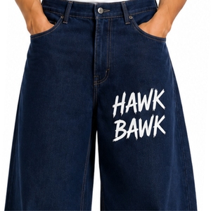Pantalones Anchos Casuales para Hombre, Estilo Urbano, de Algodón de Peso Medio, Lavado Regular, Jeans Casuales de Primavera para Mujer - Product Image 4