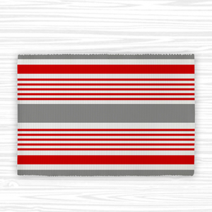 Mantel Individual Tejido a Rayas Rojas y Blancas 100% Algodón, Diseño Acanalado Teñido Liso, Moderno, Lavable, Antideslizante, Textil Sostenible para Cocina y Hogar - Product Image 5