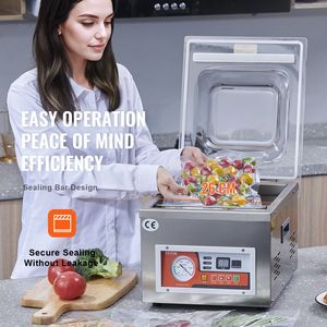 Machine d'emballage alimentaire sous vide à chambre DZ-260A, débit de pompage 6,5 m³/h, contrôle automatique, 110 V, excellent effet d'étanchéité - Product Image 4