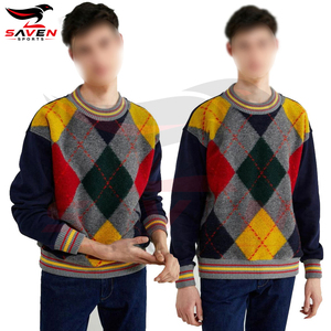 รับผลิตเสื้อสเวตเชิ้ตผู้ชายลายสก็อตวินเทจ คอริบแถบลายถัก สไตล์ลำลอง สกรีนโลโก้ได้ตามต้องการ เสื้อผ้าสตรีทแวร์ - Product Image 6