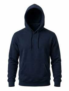 เสื้อฮู้ดแบบสวม Unisex สีเขียวเข้ม ผ้าฟลีซ ระบายอากาศได้ดี มีซับใน กระเป๋าจิงโจ้ ผลิตจากโพลีเอสเตอร์/คอตตอน - Product Image 1