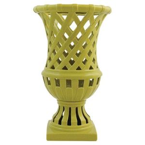 Urne de jardin en aluminium rose avec sculpture florale, pot de fleurs classique pour l'extérieur, pour plantes ou fleurs, design sculpté à la main - Product Image 3