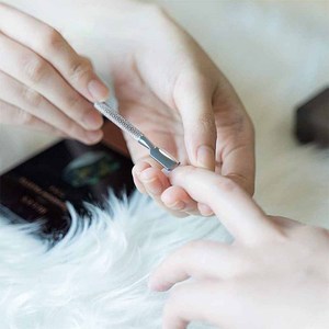Stainless Steel Dual-End <b>Nail</b> Pusher <b>Tool</b> Reusable Double Head Manicure Cuticle Pusher - Product Image 2