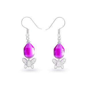 Pendientes de Plata de Ley 925 Hechos a Mano con Amatista - Joyería de Moda de Jaipur, India - Product Image 3