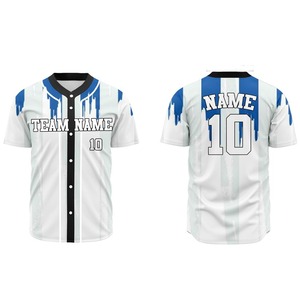 Maillot de baseball personnalisé tendance à sublimation, manches courtes, tissu léger et doux, respirant, confortable, unisexe, nom d'équipe personnalisé - Product Image 6