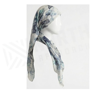 Women's Long <b>Silk</b> Scarf Floral Print Elegant Multi-Functional Fashion Accessory All Seasons - Product Image 3