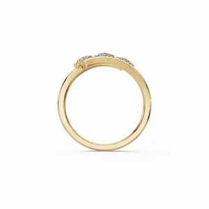 Anillo de Diamante Cultivado en Laboratorio Floral Serenade en Oro Amarillo de 18K, Certificado IGI, Claridad VVS, Corte Brillante, Anillo de Compromiso de Lujo para Mujer - Product Image 3