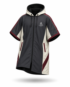 Robe de bain longue imperméable personnalisée pour hommes et femmes |   Veste de bain à capuche à séchage rapide |   OEM ODM Polyester Surf Beach - Product Image 1