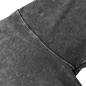 Sudadera con capucha unisex de nuevo estilo 2026 con cremallera, logotipo personalizado, bordado desgastado, corte y costura, parche vintage, lavado ácido para hombre - Product Image 6