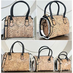 Bolso de Lujo de Cuero Grabado a Mano, Estilo Speedy, Exótico, de Diseñador, Bandolera para Mujer, Bolso Mediano, Personalizado, de Marca, Bolsos de Viaje Tipo Duffel - Product Image 1