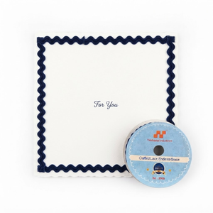 Neelkamal Industries Navy Blue Velvet <b>Ric</b> <b>Rac</b> <b>Trim</b> Wavy Edging 15mm Solid Color 100% Nylon Shrink-Resistant Craft Ribbon 100 - Product Image 2