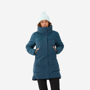 Chaqueta de Esquí Deportiva con Capucha para Mujer, Estampado Geométrico, Aislamiento Sintético de 220g, Impermeable 10,000mm, Cremallera Resistente al Viento - Product Image 1