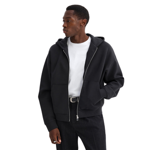 Sweat à capuche unisexe zippé en polaire douce, veste à fermeture éclair intégrale, streetwear décontracté, confortable pour l'hiver, brodé, ODM - Product Image 1