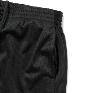Quick Dry Eco-Friendly Sublimated Mesh Breathable Elastic Waist 100% Polyester <b>Black</b> Short Fabric Basketball Shorts Men - Product Image 3