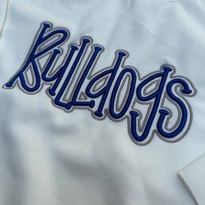 Falcons Embroidered Batwing Sleeve Oversized T-Shirt Unisex White Cotton Summer Pullover O-<b>Neck</b> Knitted Breathable Front Logo - Product Image 4