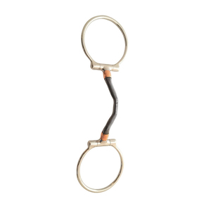 Bocado de caballo de acero inoxidable con anillo suelto, tamaño personalizado, boquilla negra - Product Image 2