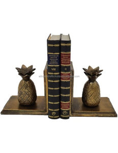 Modern Brass <b>Bookends</b> 2Pcs Gold Plated Metal <b>Bookend</b> Set Compact Design Traditional <b>Bookends</b> - Product Image 6