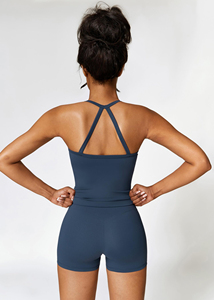 Two Piece Yoga Workout Sets For Women Tank Top Matching High Waist <b>Booty</b> Lifting Shorts Gym Yoga Active Wear Outfits - Product Image 6
