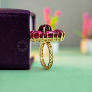 Color Diamond <b>Ring</b> in Round Cut <b>Fine</b> Diamond Jewelry Lab Created Diamond <b>Ring</b> in White & Rose Gold Diamond <b>Ring</b> for Women's - Product Image 6