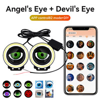 TCYATO Phares LED de Voiture 3,5 Pouces Modifiés, Feux Anti-Brouillard Avant Dynamiques, Yeux d'Ange et Yeux de Diable, 82 Modes, Contrôle par Application, pour Voitures