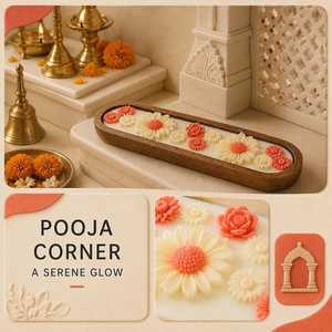 Vela Aromática Artesanal en Tazón de Madera, Vela de Cera de Soja Floral, Vela Decorativa para Decoración del Hogar - Product Image 1