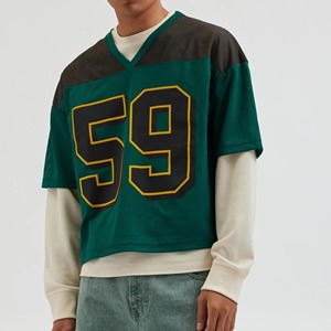 2026 New Arrive Custom Made Luxury Streetwear Oversized V-Neck Mesh T-<b>Shirt</b> for Men 100% <b>Polyester</b> Quick Dry Breathable Hip Hop - Product Image 4