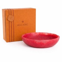 Bol sculpté artisanal en résine organique Belladec, modèle fait main, écologique, vaisselle esthétique, ornement de table, 7 pouces