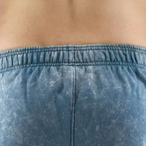 Shorts en coton premium pour homme, délavés à l'acide, en tissu épais uni et doux, style streetwear, effet vintage - Product Image 5