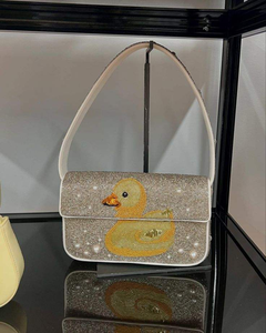 Elegant Pearl Crystal Bridal Handbag-Ivory White <b>Silver</b> Embroidery Beaded Wedding Shoulder <b>Bag</b>-Luxury Sparkly <b>Evening</b> Purse - Product Image 4