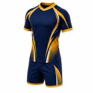 Uniforme de rugby unisexe fabriqué en usine 2025, design personnalisé de haute qualité, antibactérien, respirant, 100% polyester, kit de rugby - Product Image 5