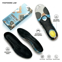 Semelles de sport en carbone PU Nylon avec panneau latéral en PORON GELFiber, semelles de chaussures absorbant les chocs, respirantes, pour la course à pied