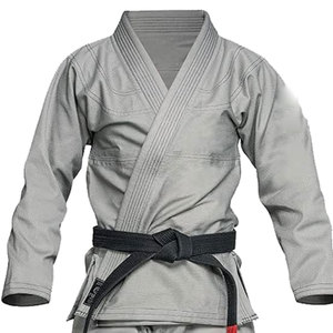 Kimono Ligero de BJJ para Hombre, Gris, 100% Algodón, Transpirable, Uniforme de Jiu Jitsu, Corte Regular, Uniforme de Entrenamiento para Adultos - Product Image 5